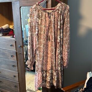 GiGio Chic Long Sleeve Floral Dress 1X NWT